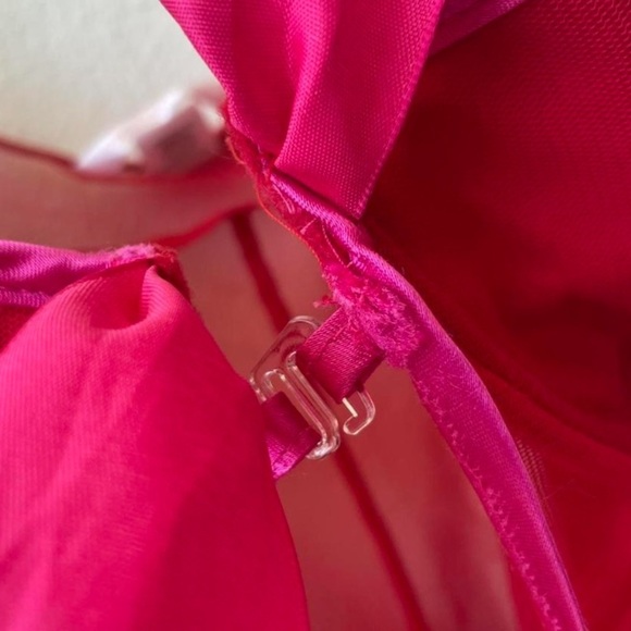 Victoria Secret Sheer Babydoll Red with Pink Details Extra Small - Picture 4 of 9